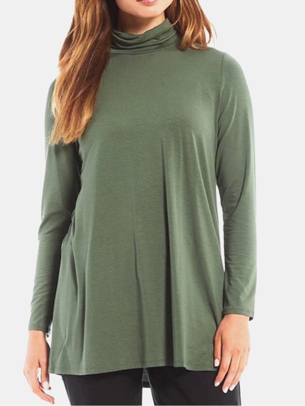 Eileen Fisher Fine Jersey Cypress Turtleneck Tunic